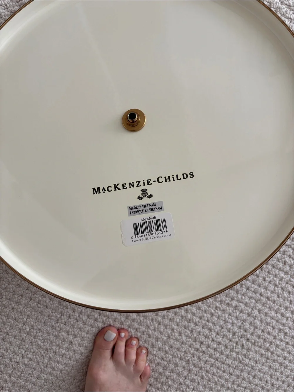 Never used MacKenzie-Childs white Flower Market cheese course tray